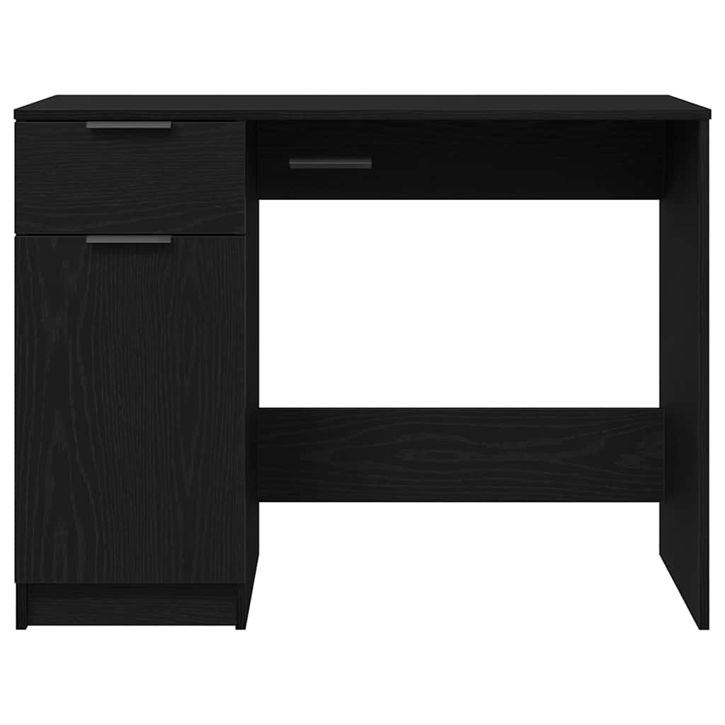 vidaXL Biurko Czarny Dąb 100 x 50 x 75 cm Materiał drewnopochodny