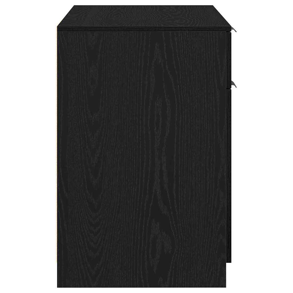 vidaXL Biurko Czarny Dąb 100 x 50 x 75 cm Materiał drewnopochodny