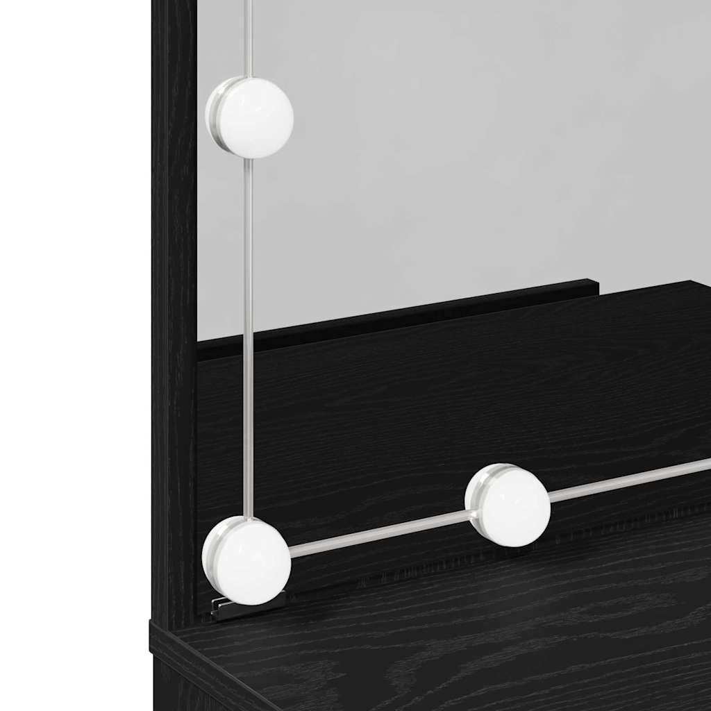 vidaXL Toaletka Czarny Dąb 60 x 40 x 140 cm Materiał drewnopochodny