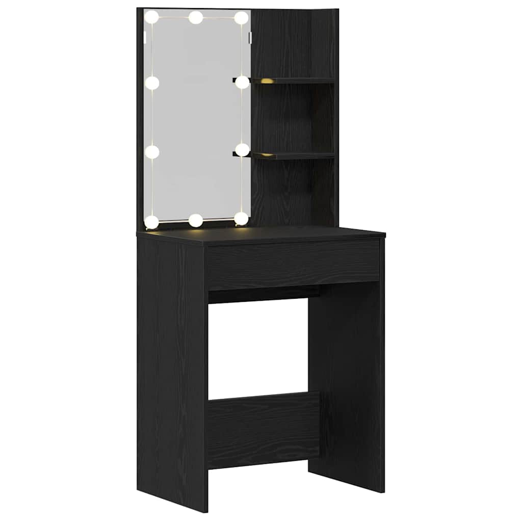 vidaXL Toaletka Czarny Dąb 60 x 40 x 140 cm Materiał drewnopochodny