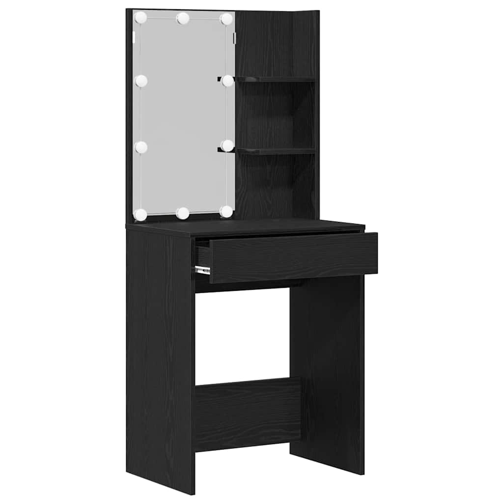 vidaXL Toaletka Czarny Dąb 60 x 40 x 140 cm Materiał drewnopochodny