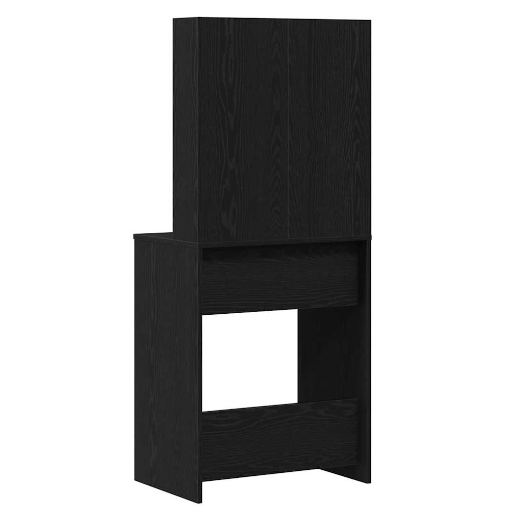 vidaXL Toaletka Czarny Dąb 60 x 40 x 140 cm Materiał drewnopochodny
