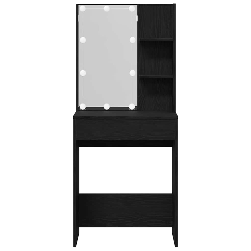 vidaXL Toaletka Czarny Dąb 60 x 40 x 140 cm Materiał drewnopochodny