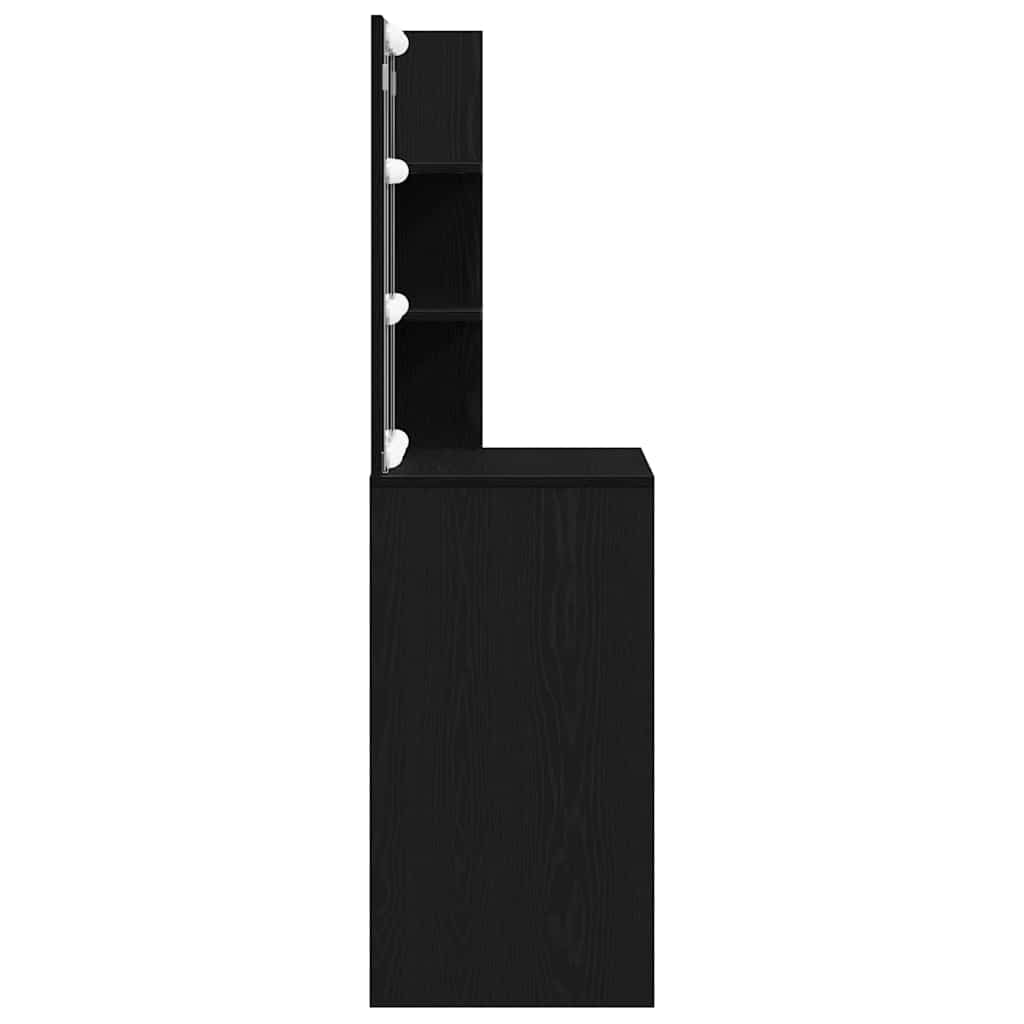 vidaXL Toaletka Czarny Dąb 60 x 40 x 140 cm Materiał drewnopochodny