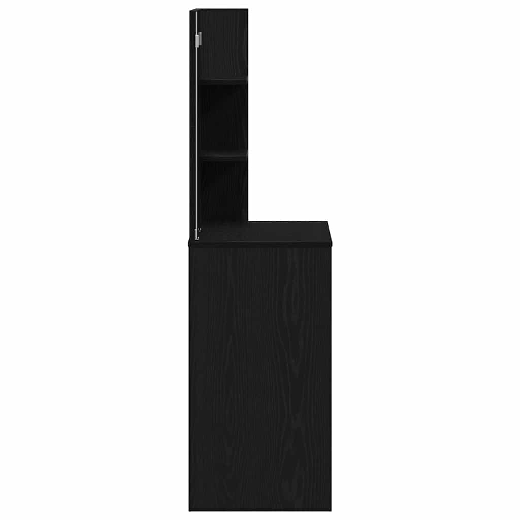 vidaXL Toaletka Czarny Dąb 74,5 x 40 x 141 cm Materiał drewnopochodny
