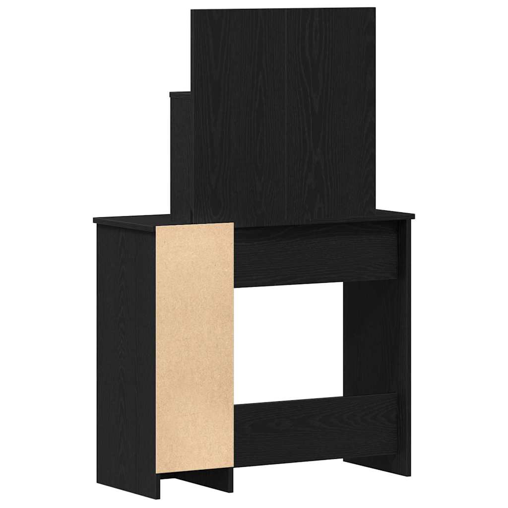 vidaXL Toaletka Czarny Dąb 86,5 x 35 x 136 cm Materiał drewnopochodny