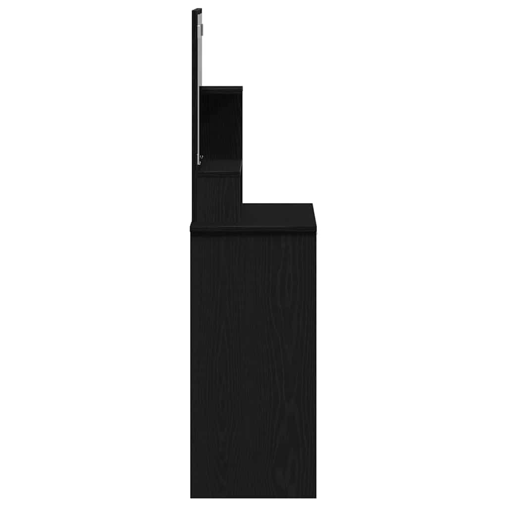 vidaXL Toaletka Czarny Dąb 86,5 x 35 x 136 cm Materiał drewnopochodny