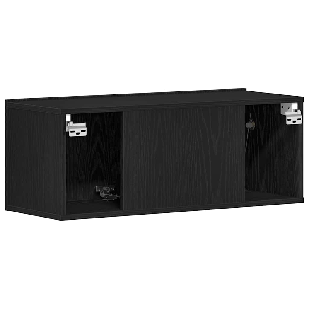 vidaXL Szafka pod telewizor 2 pcs Czarny Dąb 80 x 30 x 30 cm