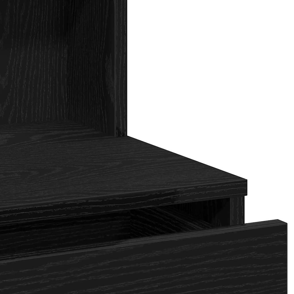 vidaXL Toaletka Czarny Dąb 74,5 x 40 x 141 cm Materiał drewnopochodny