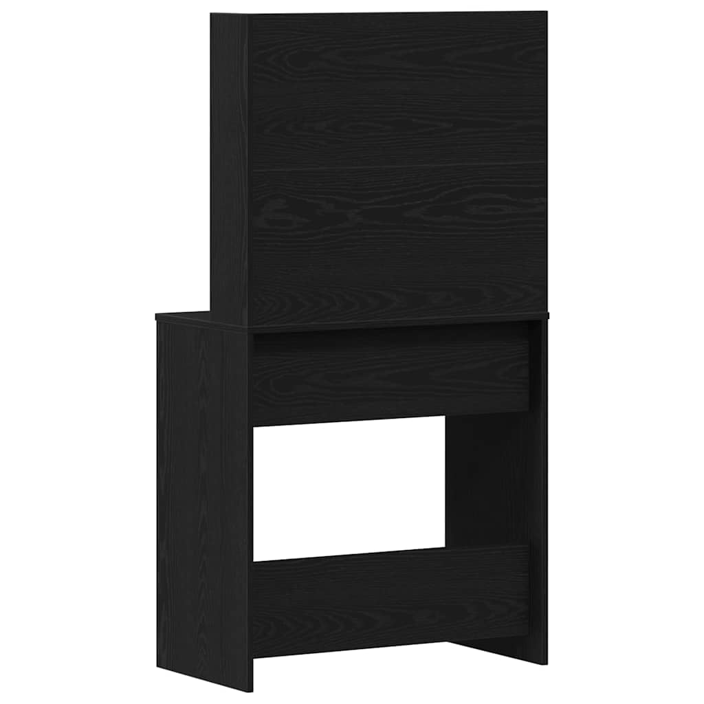 vidaXL Toaletka Czarny Dąb 74,5 x 40 x 141 cm Materiał drewnopochodny