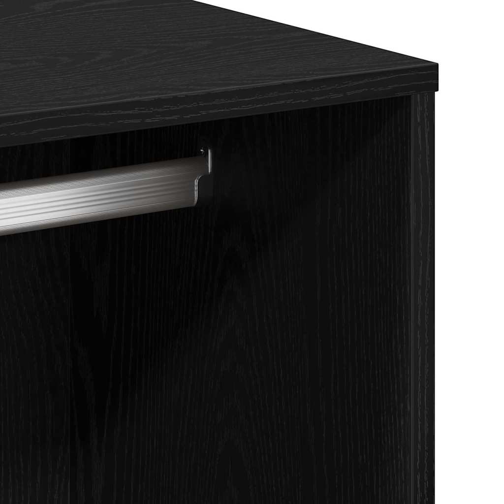 vidaXL Szafka kosmetyczna z szufladą Czarny Dąb 80 x 40 x 75 cm