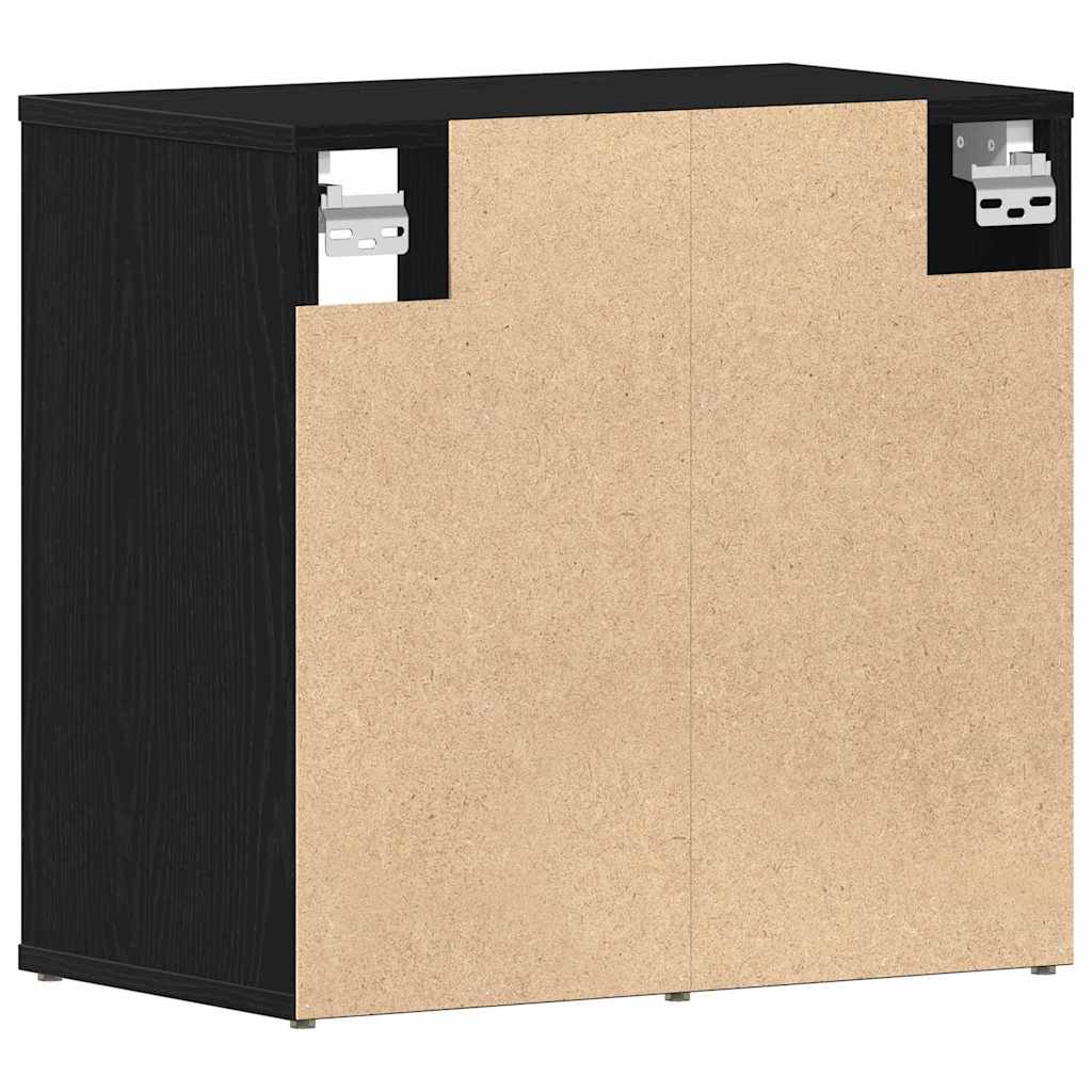 vidaXL Szafka na buty z półką 2 pcs Czarny Dąb 52 x 30 x 50,5 cm