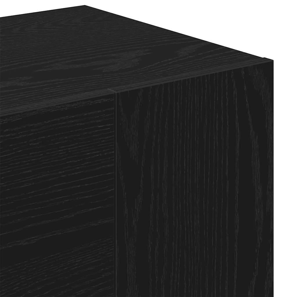 vidaXL Szafka do korytarza z półką Czarny Dąb 97,5 x 37 x 99 cm