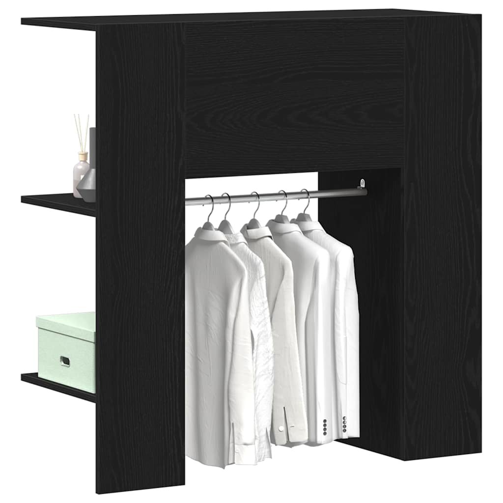 vidaXL Szafka do korytarza z półką Czarny Dąb 97,5 x 37 x 99 cm