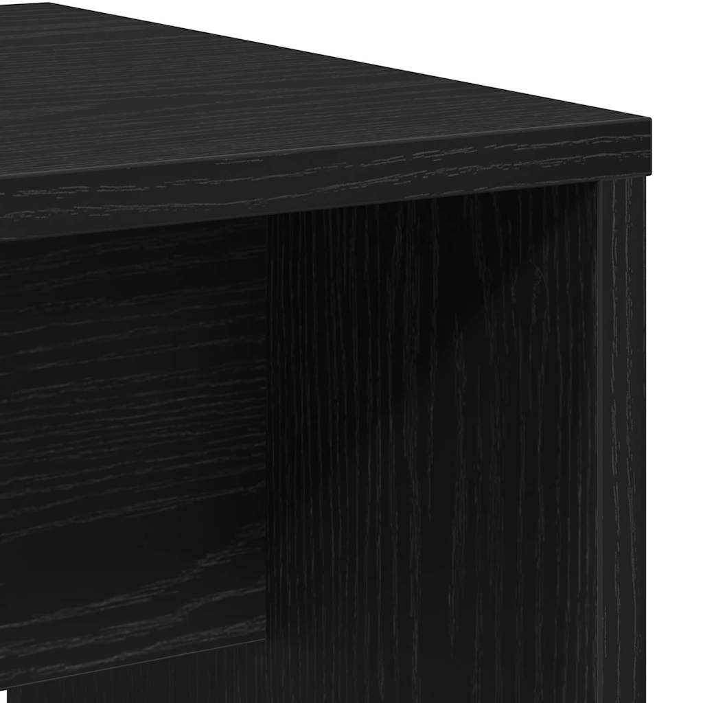 vidaXL Stołek do makijażu Czarny dąb 70 x 35 x 45 cm