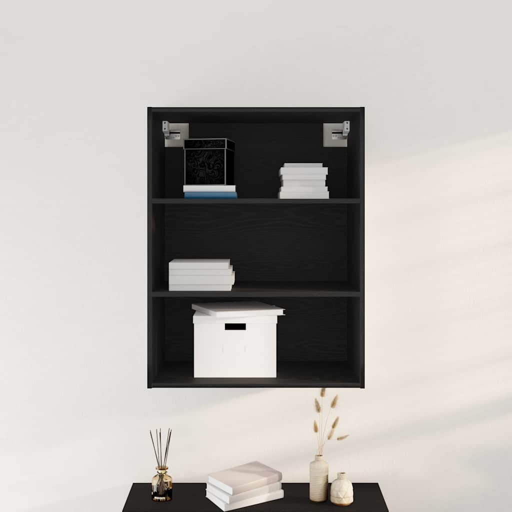 vidaXL Wisząca Szafka Ścienna Czarny Dąb 69,5 x 32,5 x 90 cm