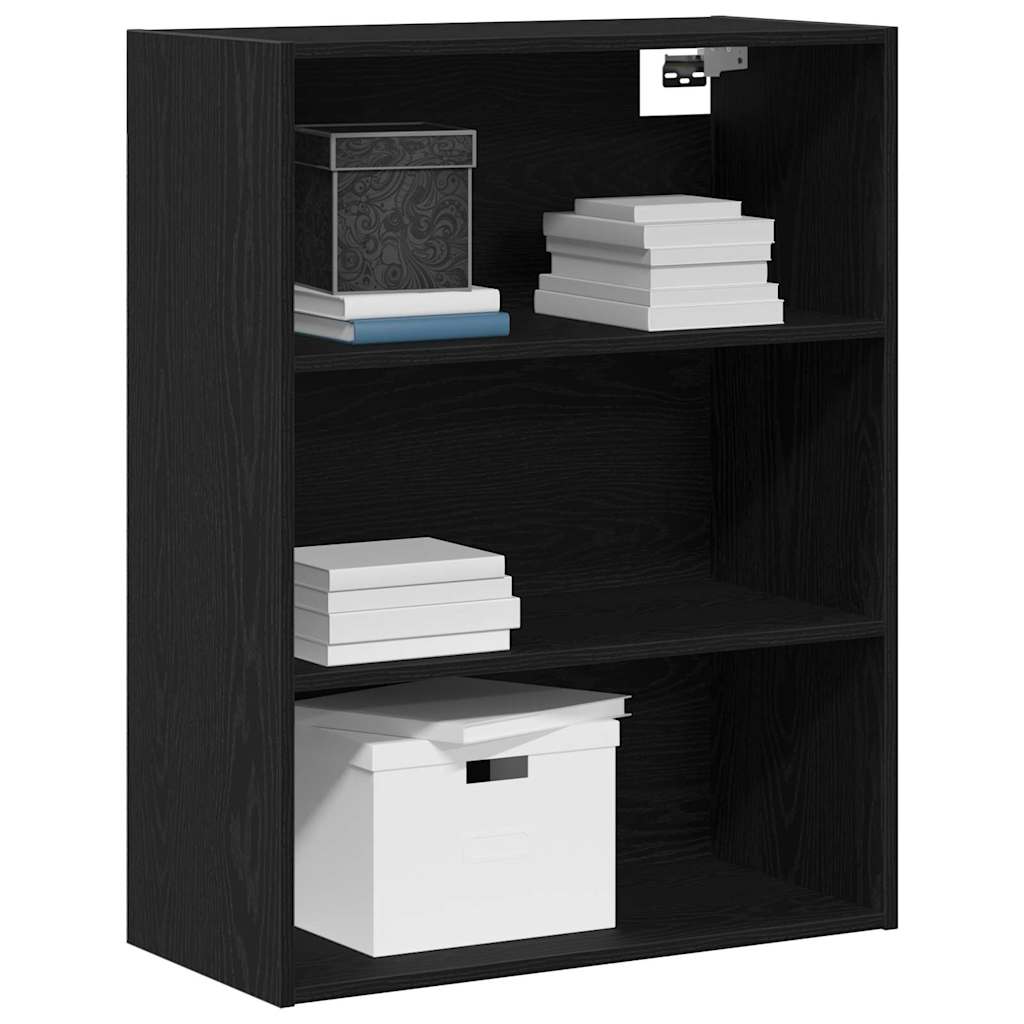 vidaXL Wisząca Szafka Ścienna Czarny Dąb 69,5 x 32,5 x 90 cm