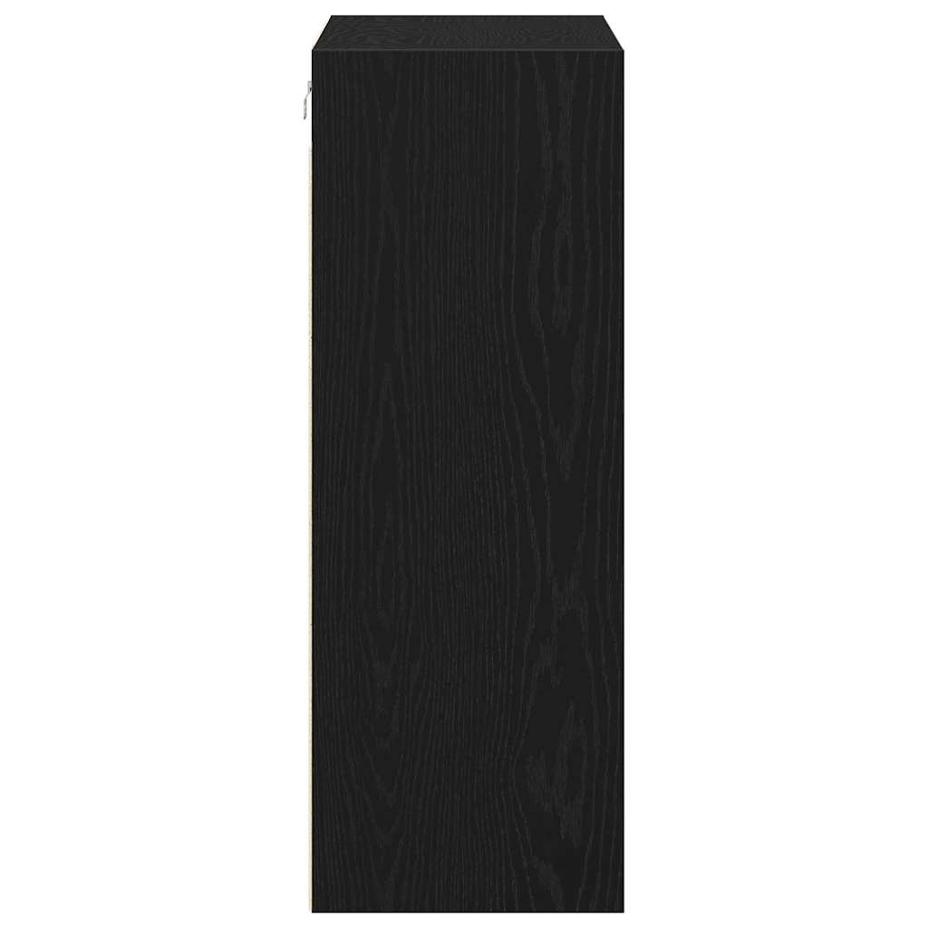 vidaXL Wisząca Szafka Ścienna Czarny Dąb 69,5 x 32,5 x 90 cm