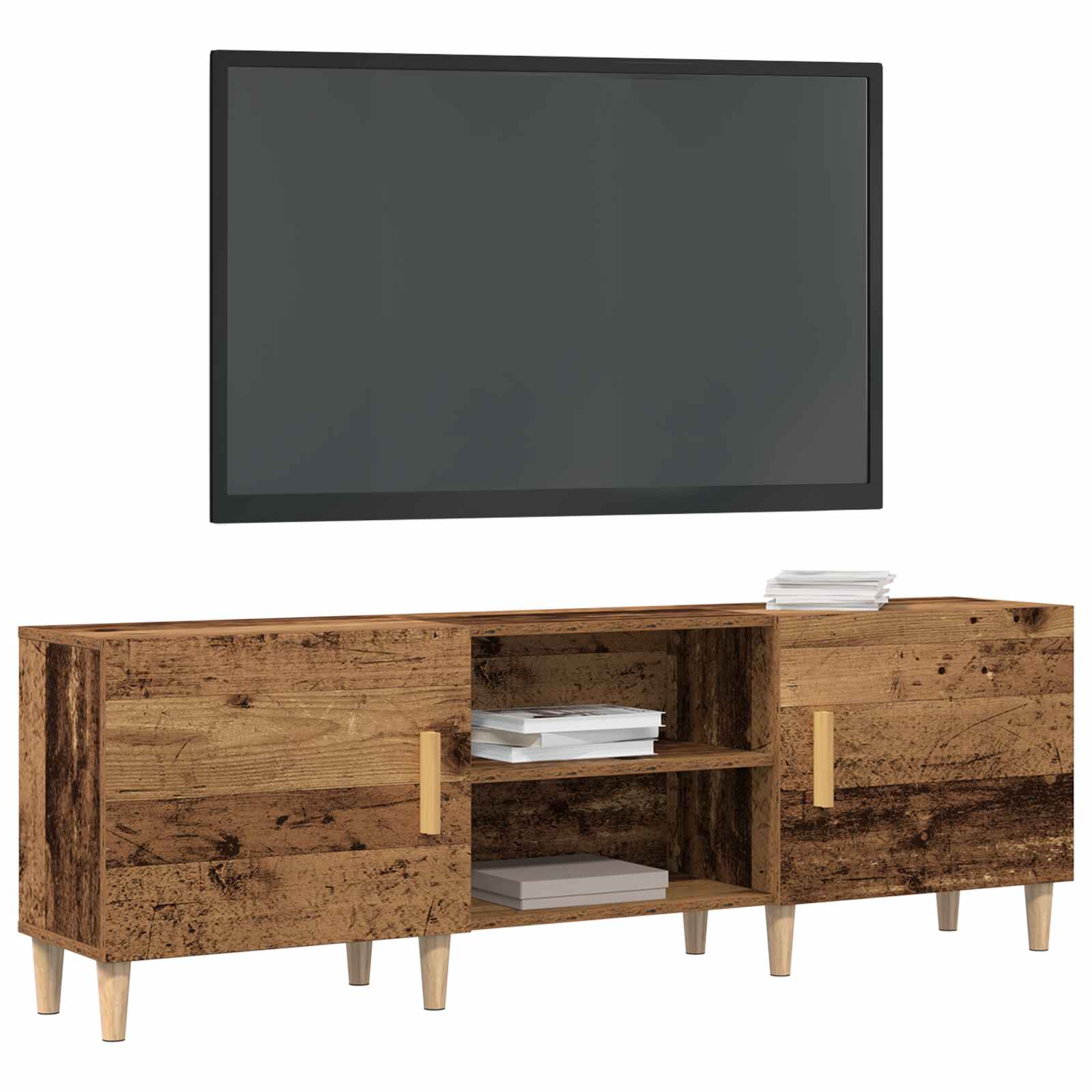 vidaXL Szafka pod telewizor Stare drewno 150 x 30 x 50 cm
