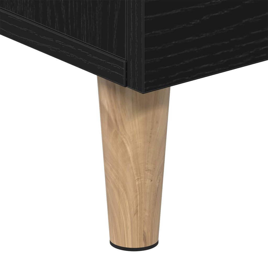 vidaXL Szafka pod telewizor Czarny Dąb 150 x 30 x 50 cm