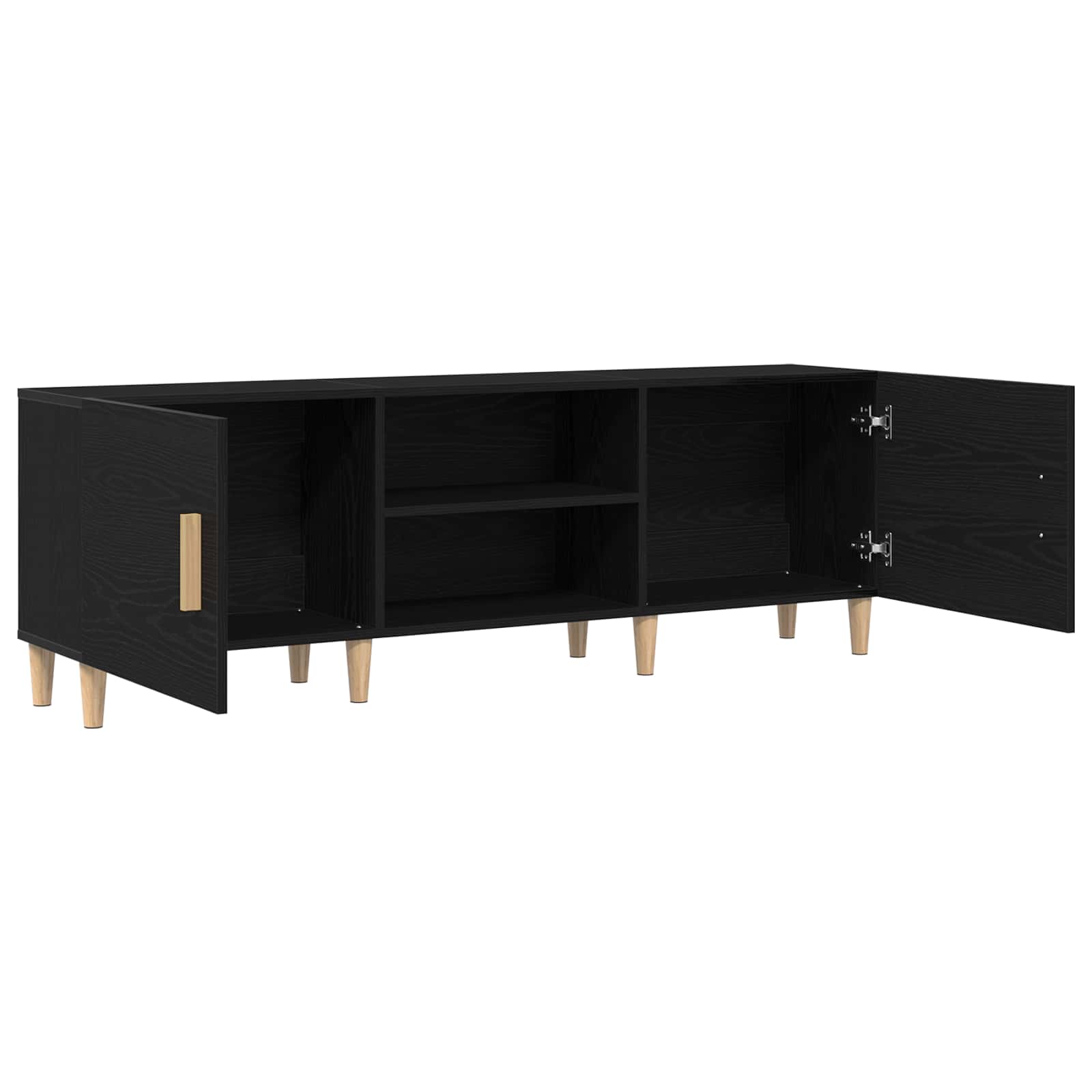 vidaXL Szafka pod telewizor Czarny Dąb 150 x 30 x 50 cm