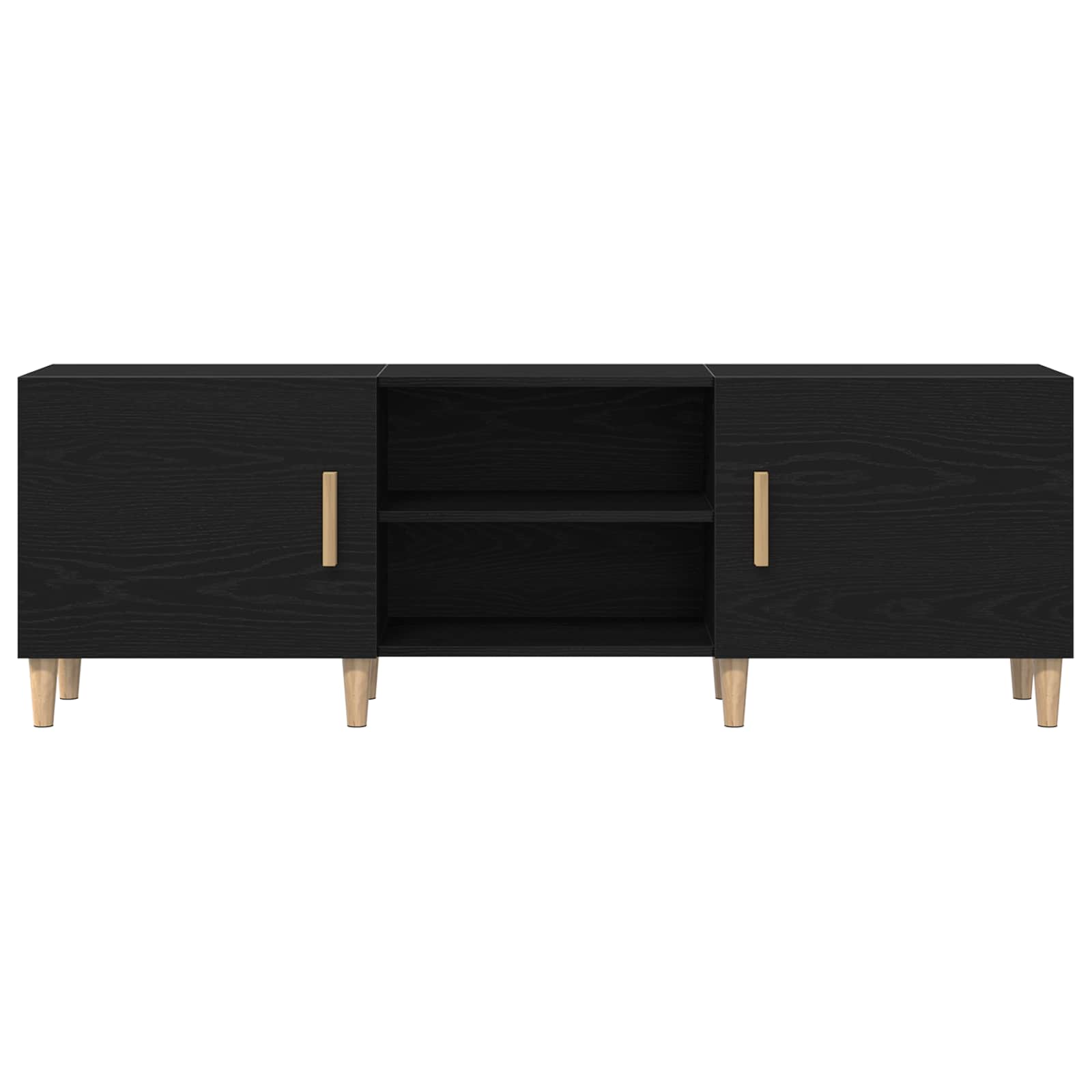 vidaXL Szafka pod telewizor Czarny Dąb 150 x 30 x 50 cm