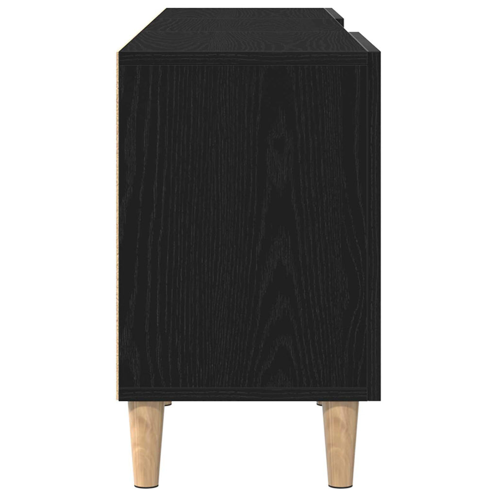 vidaXL Szafka pod telewizor Czarny Dąb 150 x 30 x 50 cm