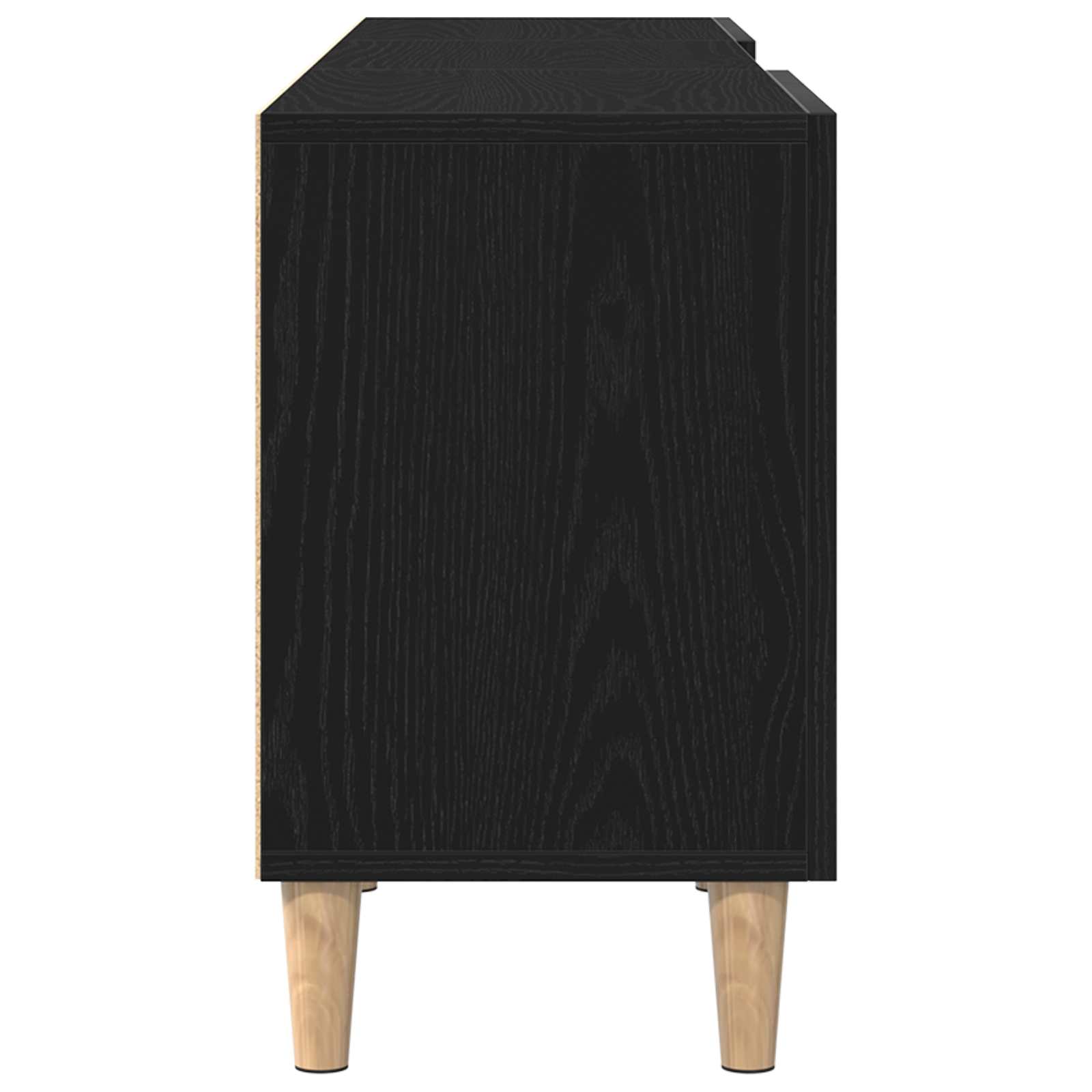 vidaXL Szafka pod telewizor Czarny Dąb 150 x 30 x 50 cm