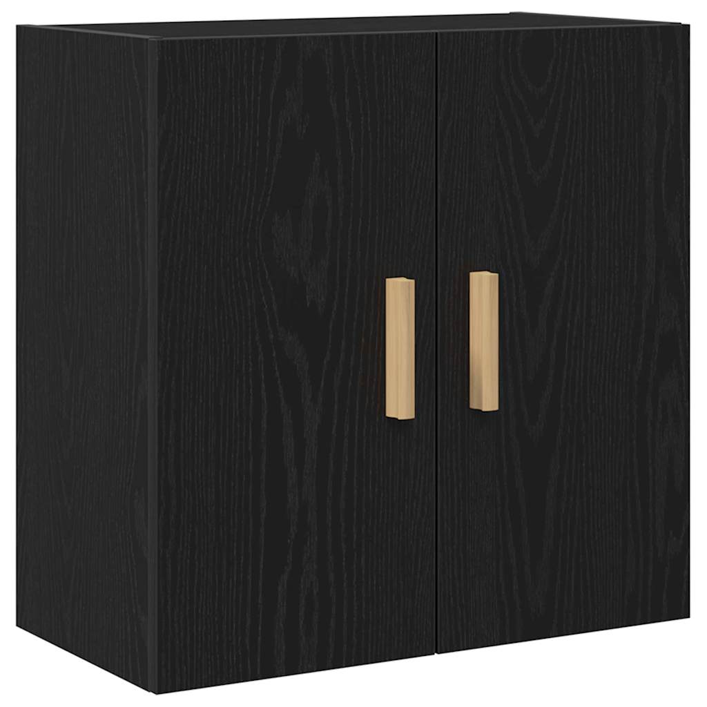 vidaXL Szafka ścienna Montowane na ścianie Czarny Dąb 60 x 30 x 60 cm