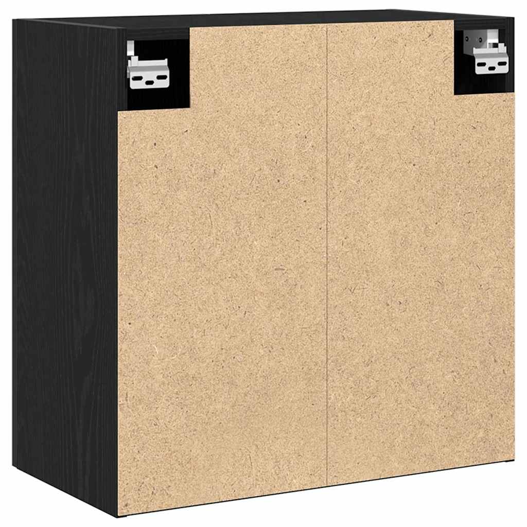 vidaXL Szafka ścienna Montowane na ścianie Czarny Dąb 60 x 30 x 60 cm
