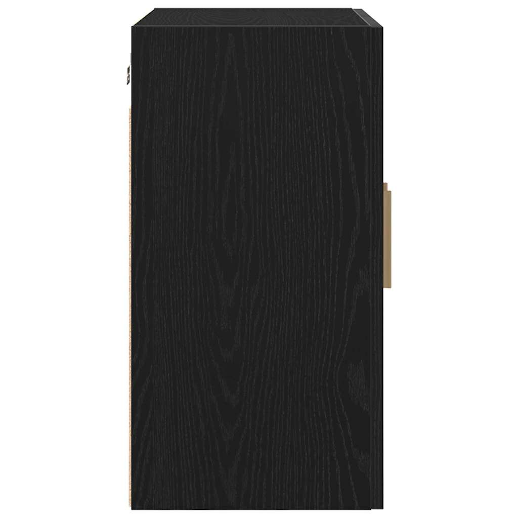 vidaXL Szafka ścienna Montowane na ścianie Czarny Dąb 60 x 30 x 60 cm