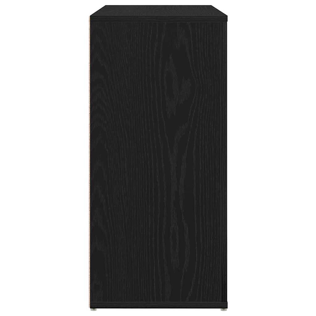 vidaXL Bufet Czarny Dąb 80 x 33 x 70 cm Materiał drewnopochodny