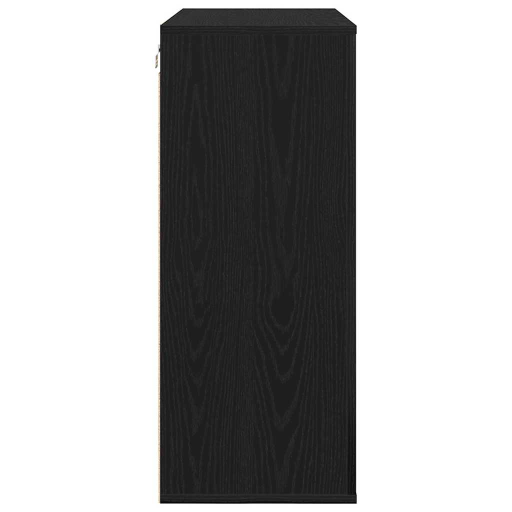 vidaXL Szafka ścienna z półką Czarny Dąb 80 x 33 x 80 cm
