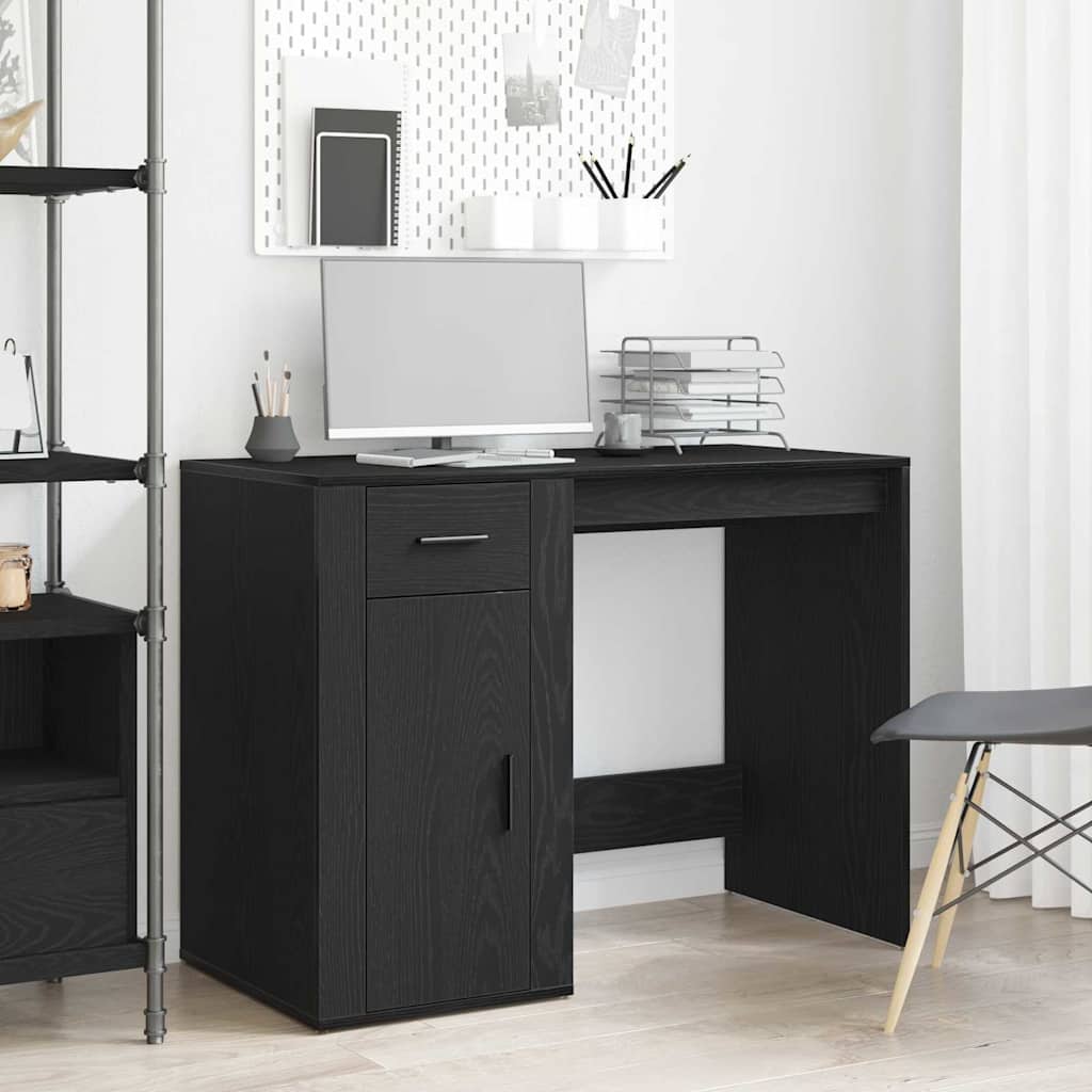 vidaXL Biurko Czarny Dąb 100 x 49 x 74 cm Materiał drewnopochodny