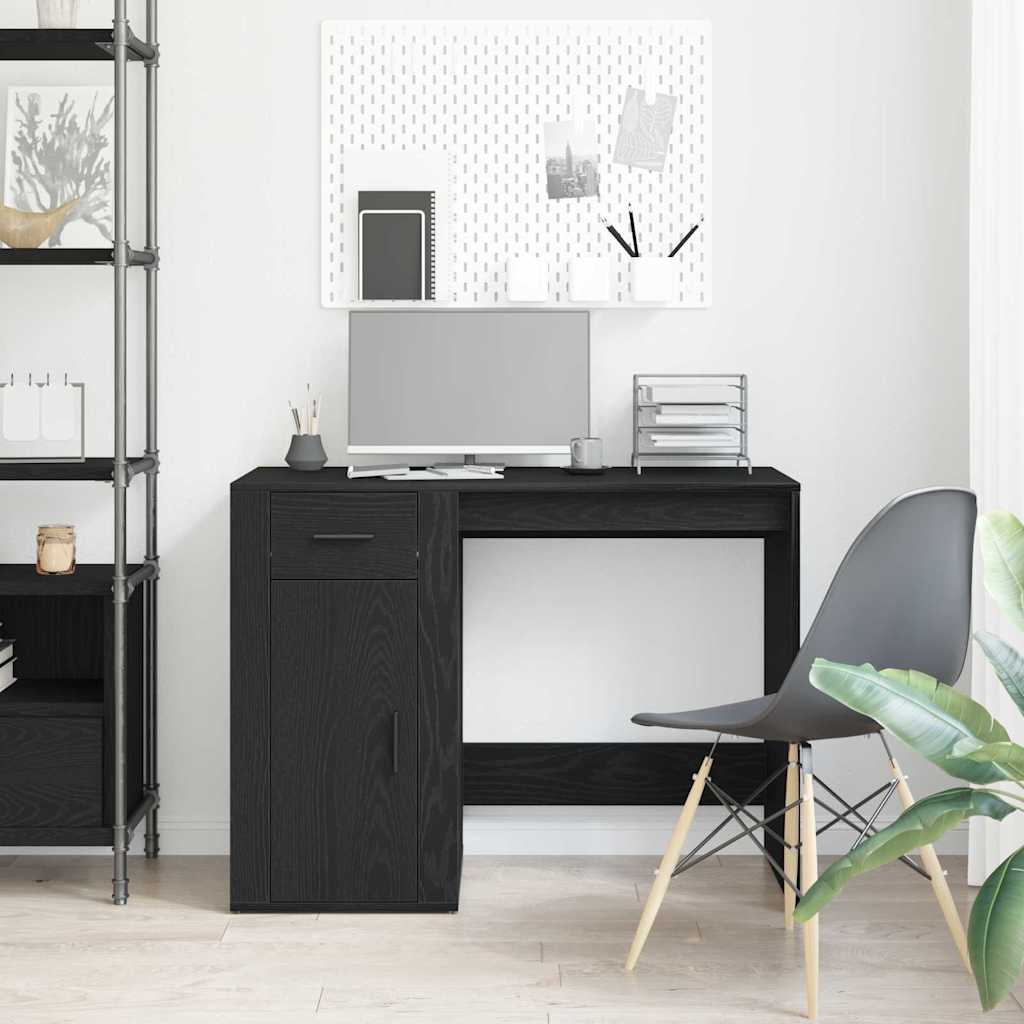 vidaXL Biurko Czarny Dąb 100 x 49 x 74 cm Materiał drewnopochodny