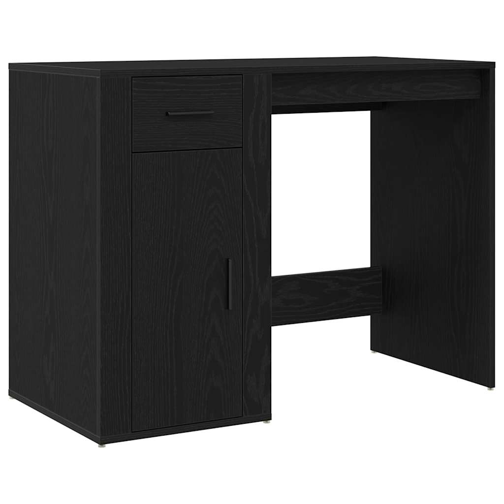 vidaXL Biurko Czarny Dąb 100 x 49 x 74 cm Materiał drewnopochodny