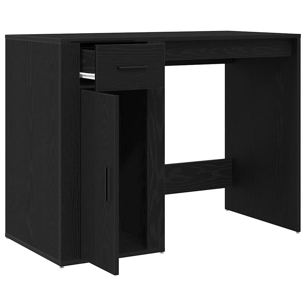 vidaXL Biurko Czarny Dąb 100 x 49 x 74 cm Materiał drewnopochodny