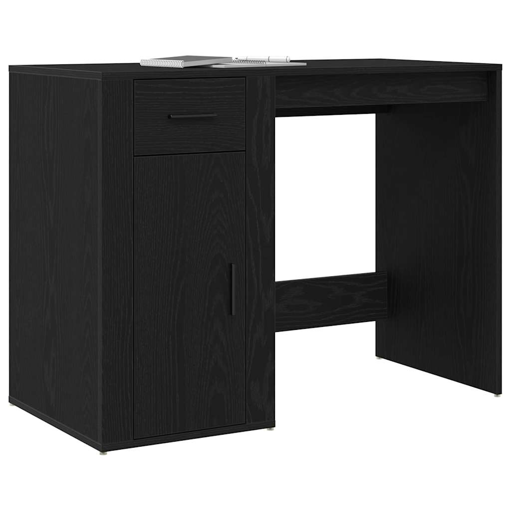 vidaXL Biurko Czarny Dąb 100 x 49 x 74 cm Materiał drewnopochodny