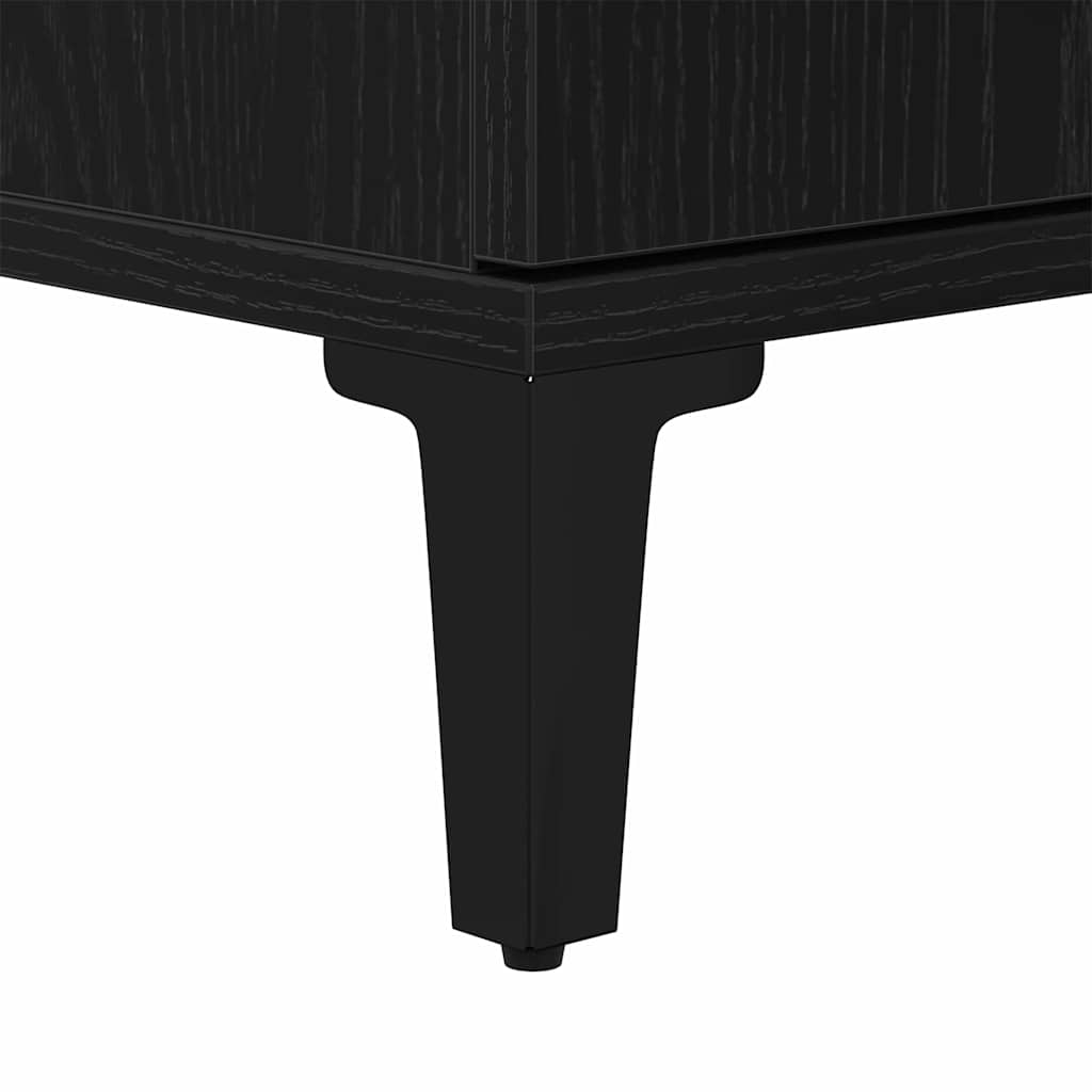 vidaXL Szafka Łazienkowa z półką Czarny Dąb 30 x 30 x 100 cm