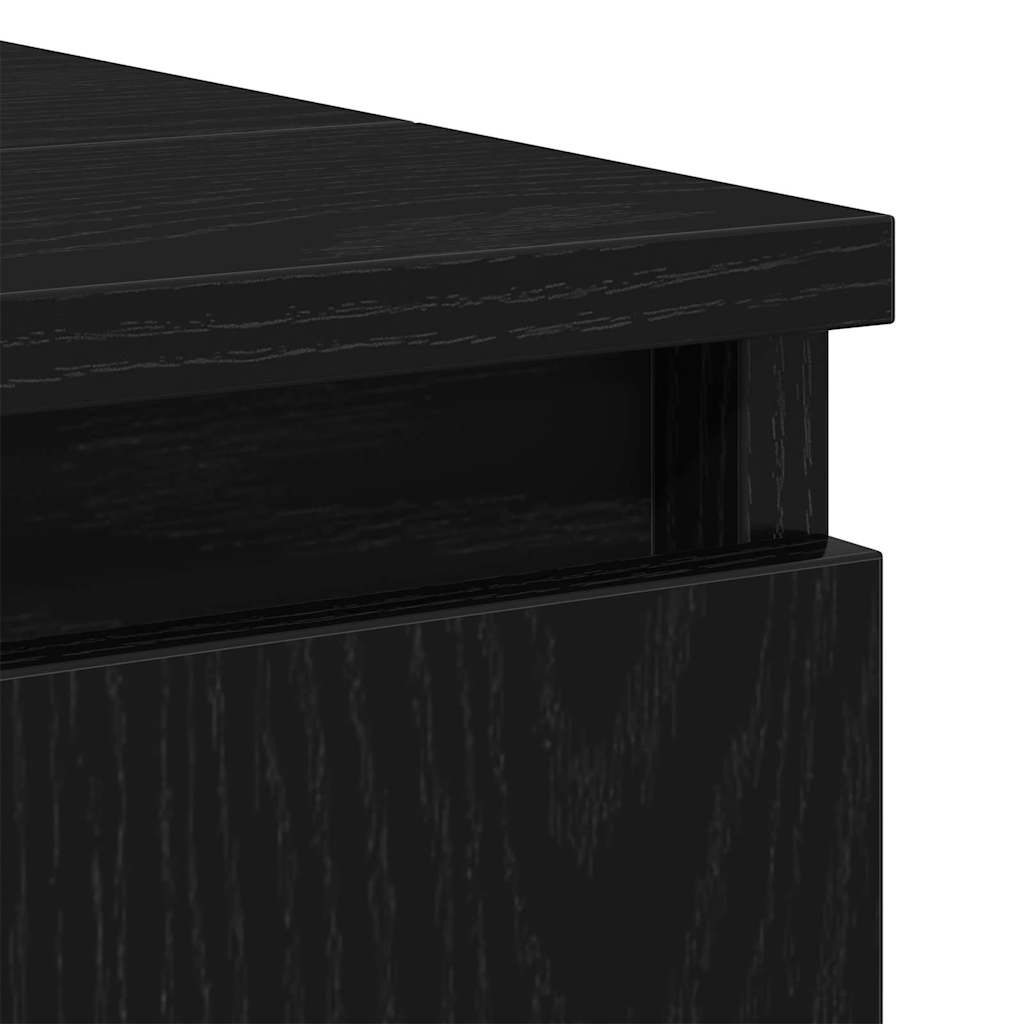 vidaXL Szafka pod umywalkę z półką Czarny Dąb 58 x 33 x 60 cm