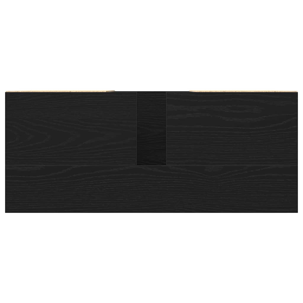 vidaXL Szafka pod umywalkę z szufladą Czarny Dąb 80 x 33 x 60 cm