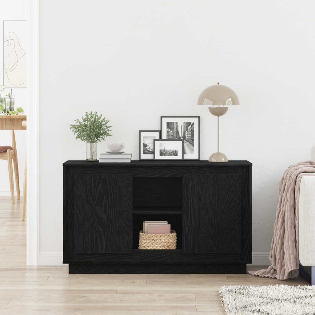 vidaXL Bufet Czarny Dąb 102 x 35 x 60 cm Materiał drewnopochodny