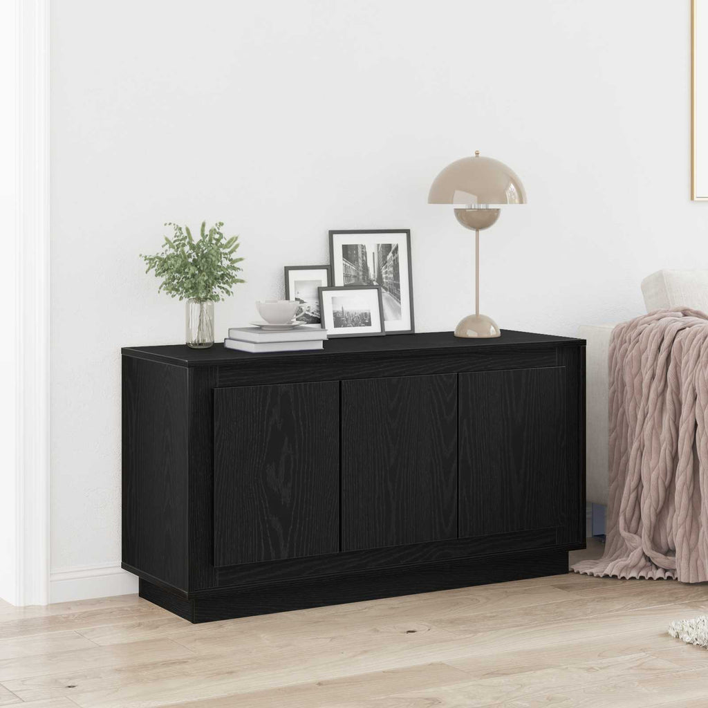 vidaXL Bufet Czarny Dąb 102 x 35 x 55 cm Materiał drewnopochodny