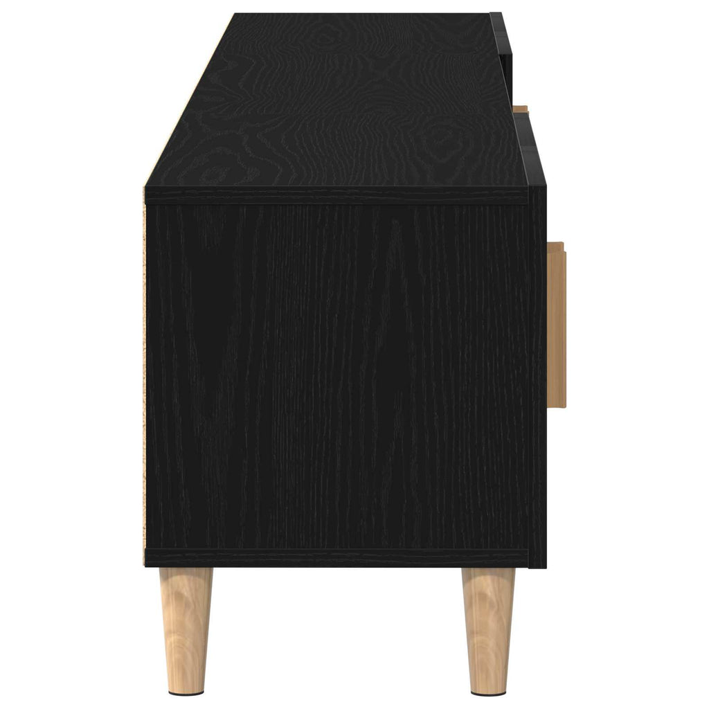 vidaXL Szafka pod telewizor Czarny Dąb 180 x 31,5 x 40 cm