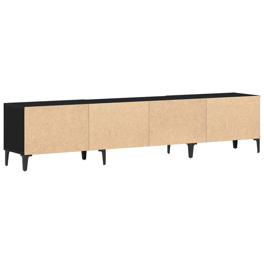 vidaXL Szafka pod telewizor Czarny Dąb 180 x 31,5 x 40 cm
