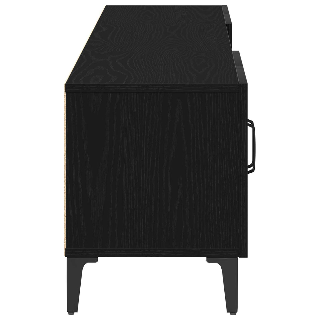 vidaXL Szafka pod telewizor Czarny Dąb 180 x 31,5 x 40 cm