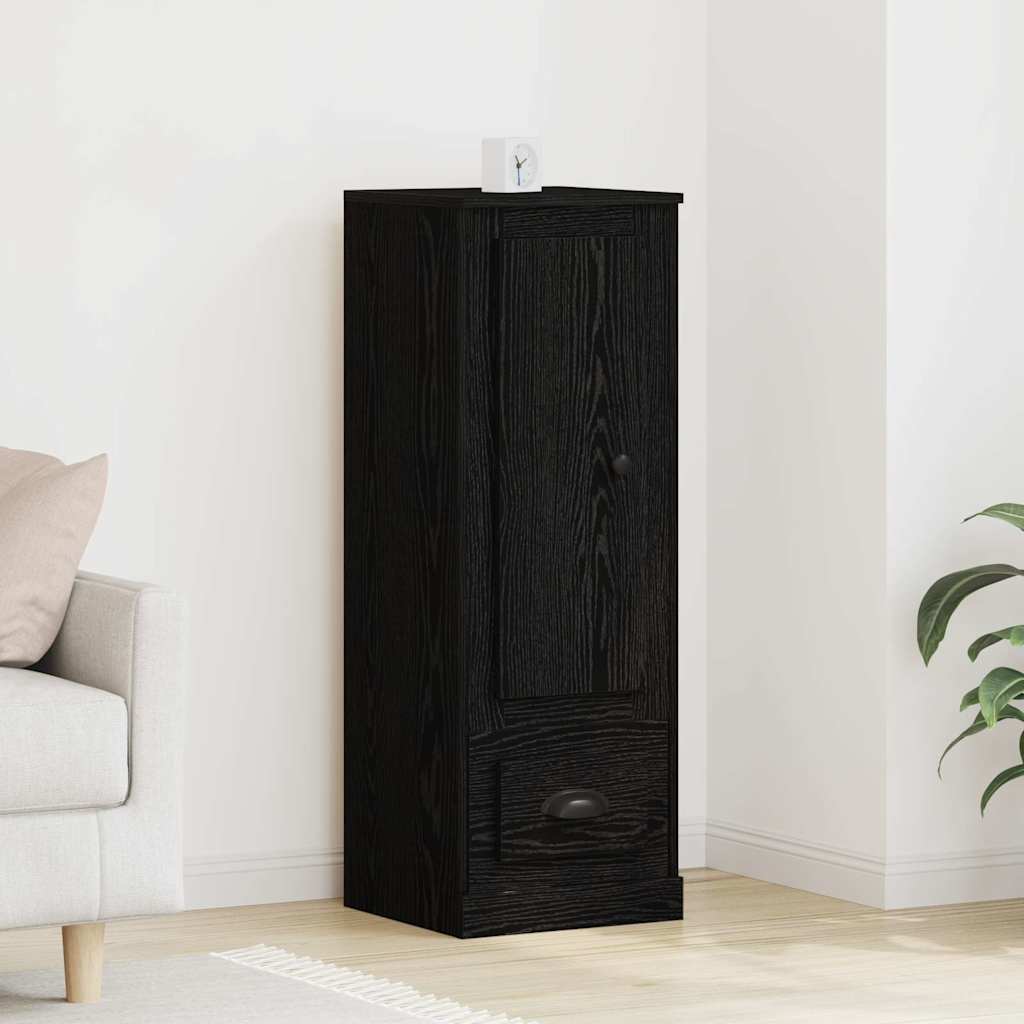 vidaXL Highboard z szufladą Czarny Dąb 36 x 35.5 x 103.5 cm