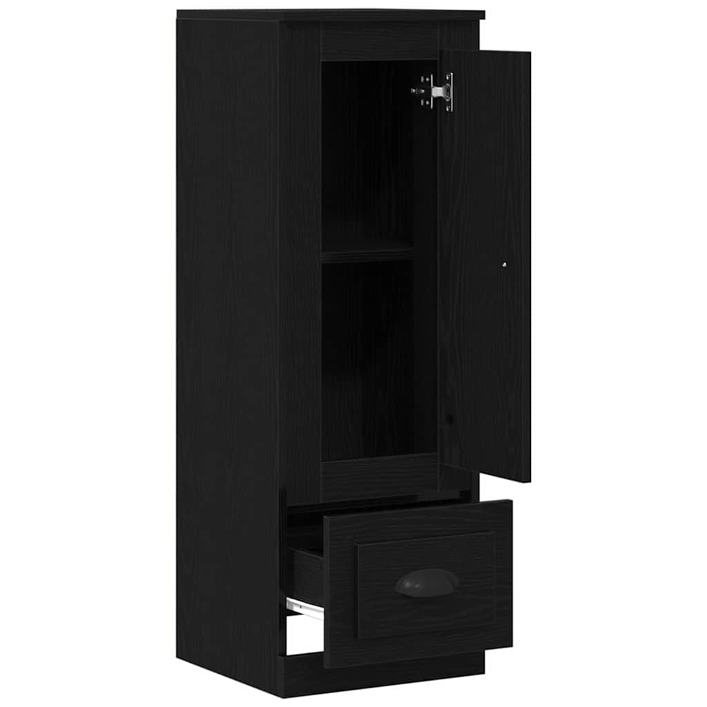 vidaXL Highboard z szufladą Czarny Dąb 36 x 35.5 x 103.5 cm