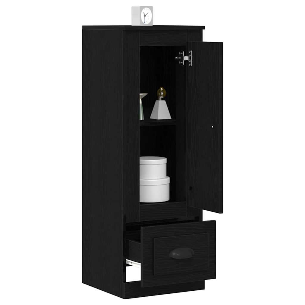 vidaXL Highboard z szufladą Czarny Dąb 36 x 35.5 x 103.5 cm