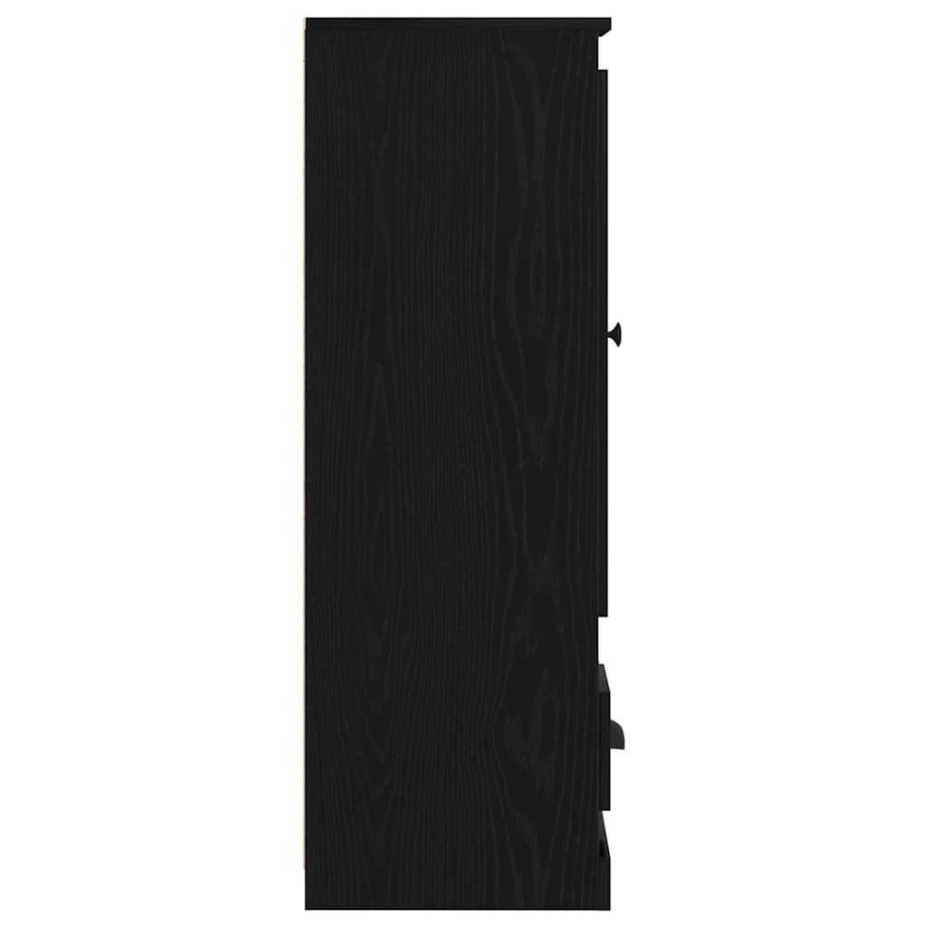 vidaXL Highboard z szufladą Czarny Dąb 36 x 35.5 x 103.5 cm